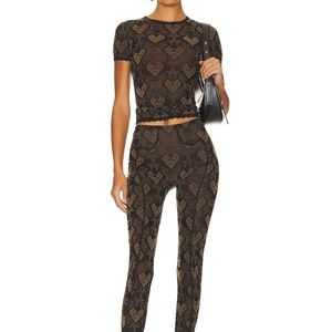 Poster Girl brown and black Scarlett leggings and Top